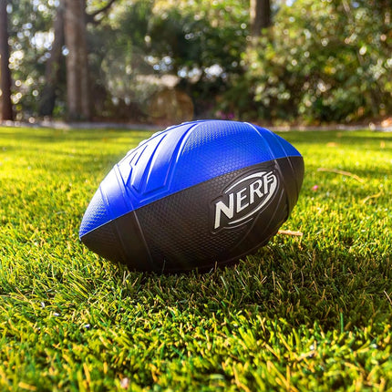 Nerf Kids Foam Football - Pro Grip Youth Soft Foam Ball - Indoor and Outdoor Football for Kids - Small Foam Football - 9" Inch Youth Sized Football - Blue and Black