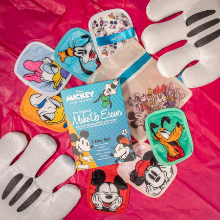The Original Makeup Eraser, 7-Day Set, Erase All Makeup with Just Water, Including Waterproof Mascara, Eyeliner, Foundation, Lipstick, Sunscreen, and More! Mickey and Friends, 7ct.