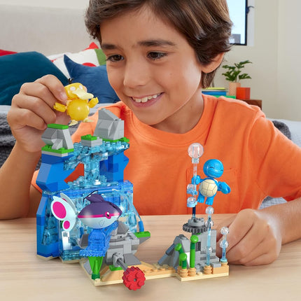 MEGA Pokémon Building Toys Set Aquatic Adventure with 319 Pieces, 2 Poseable Characters, for Kids, HXF79