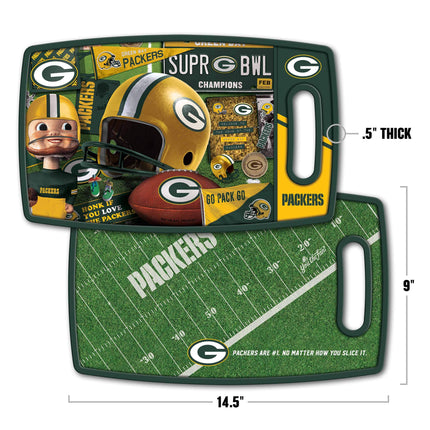 YouTheFan NFL Green Bay Packers Retro Series Cutting Board, Medium