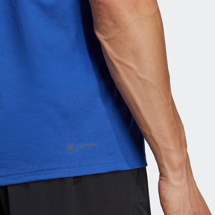 adidas Mens Essentials Feelready Training T-Shirt, Lucid Blue/Semi Lucid Blue/Black, S