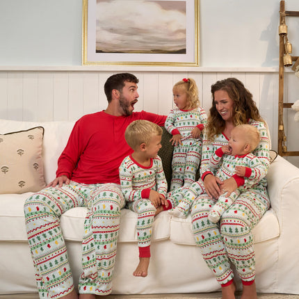 Gerber Unisex Baby Holiday Family Matching Pajamas, Oh What Fun Fairisle, Large