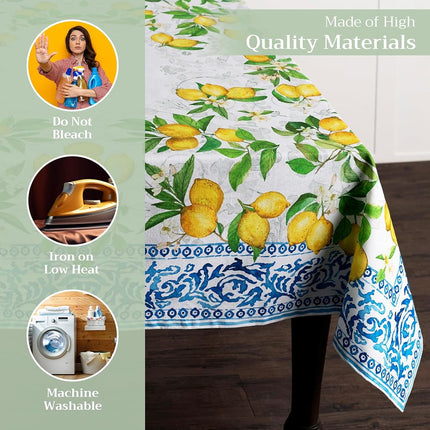 Maison d' Hermine Table Cloth Rectangle Table Reusable 100% Cotton 70"x120"