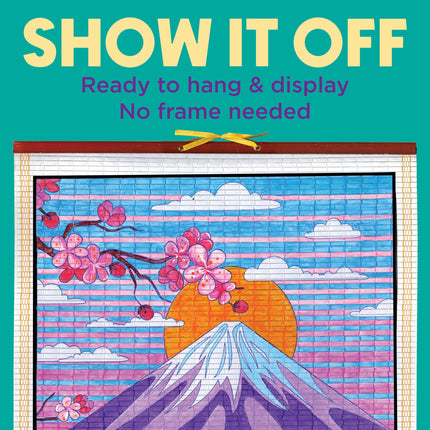 Faber-Castell Paper Scroll Painting Kit: Mount Fuji | Hanging Wall Art with Pre-Printed Design, Ready-to-Hang DIY Painting Craft for Kids, Teens & Adults (1 Scroll, 8 Paints,1 Brush)