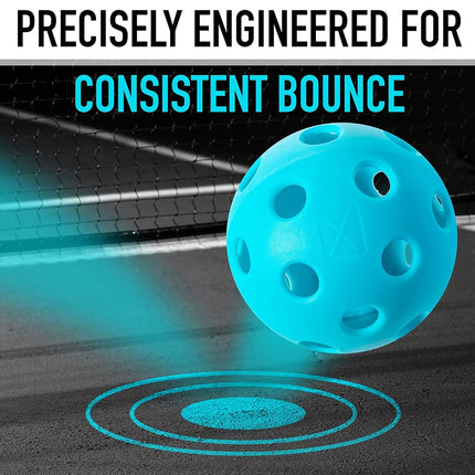 Franklin Sports X-26 Indoor Pickleballs - USA Pickleball Approved Tournament Balls - 12 Pack Blue