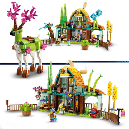 LEGO DREAMZzz 2-in-1 Stable of Dream Creatures Set, Fantasy Farm Toy with Deer Figure That Can Be Built in 2 Ways, Includes 4 TV Show Minifigures, Mythical Animal Playset for Kids, Girls, Boys 71459