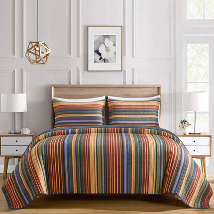 Chezmoi Collection Avery 3-Piece Multi-Color Strip
