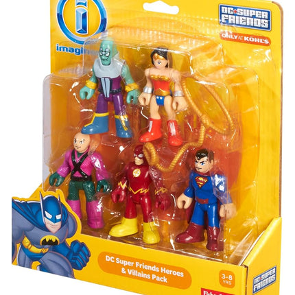 Imaginext BCV33 DC Super Friends Heroes and Villains Action Figures - Superman Flash Wonder Woman