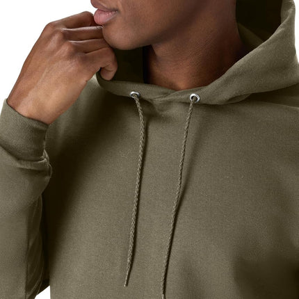 Hanes Men's EcoSmart Hoodie, Midweight Fleece, Pullover Hooded Sweatshirt, Fatigue Green, S