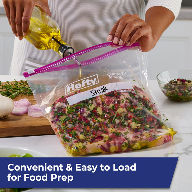 Hefty Storage Bags with Slider Size 4.5 Litre (Pack of 66)