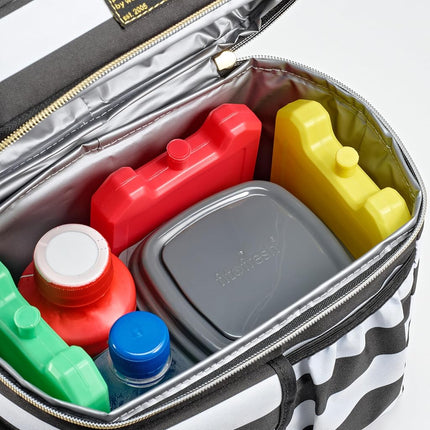 Fit & Fresh Cool Coolers, 5 Pack Days of The Week Ice Blocks, Compact Reusable Ice Packs for Lunch Boxes & Coolers, Multi Colored