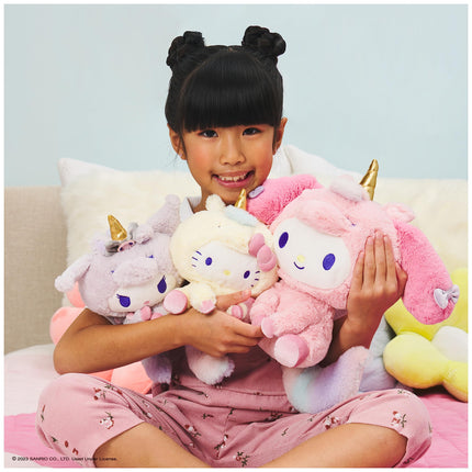GUND Sanrio Peluche licorne Hello Kitty, peluche premium pour les 1 an et plus, jaune, 15 cm
