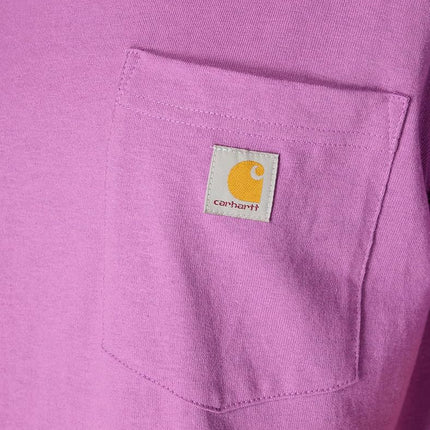 Carhartt Women’s Loose Fit Heavyweight Short-Sleeve Pocket T-Shirt, Cherry Bloom, XS
