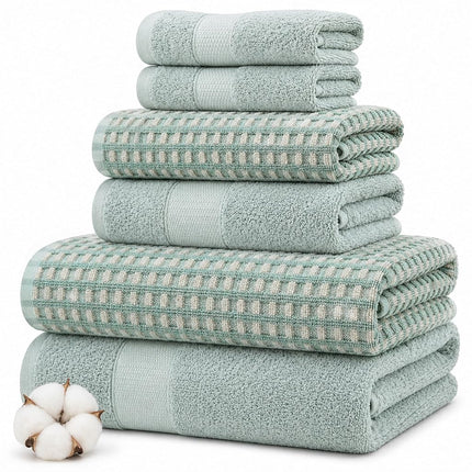 Modern Threads 6-Piece 100% Combed Cotton Yarn Dye