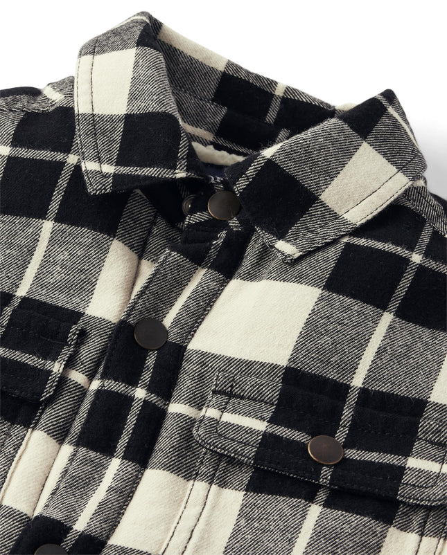 The Children's Place Boys' Sherpa Lined Shirt Jacket, Hay Stack, Small