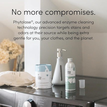 Dirty Labs | Scent Free | Bio Enzyme Laundry Booster | 48 Loads (1 lb) | Hyper Concentrated | High Efficiency & Standard Machine Washer | Nontoxic, Biodegradable | Stain & Odor Removal Enzyme Boosters