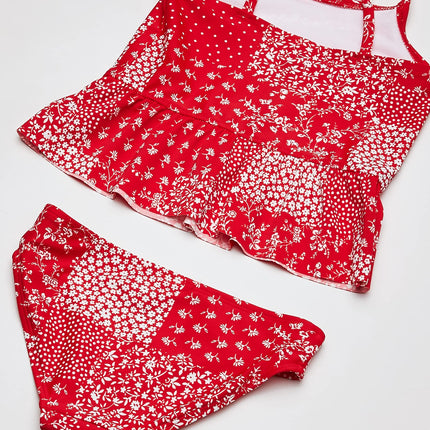 OshKosh B'Gosh Girls' Tankini, Ruby Red, 4 Years