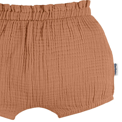 Gerber Baby Girls' 3-Pack Bubble Shorts, Multicolor, 24 Months