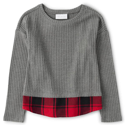 The Children's Place Girls' Long Sleeve Fashion Sweater, H/T Eclipse, XX-Large