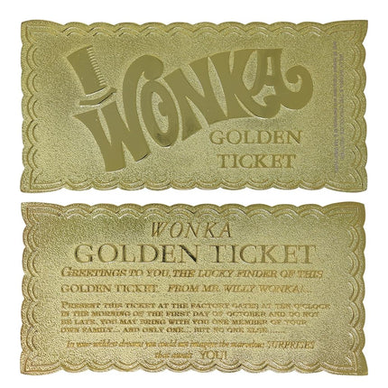 FANATTIK WILLY WONKA AND THE CHOCOLATE FACTORY - Collector's Edition Replica Golden Ticket