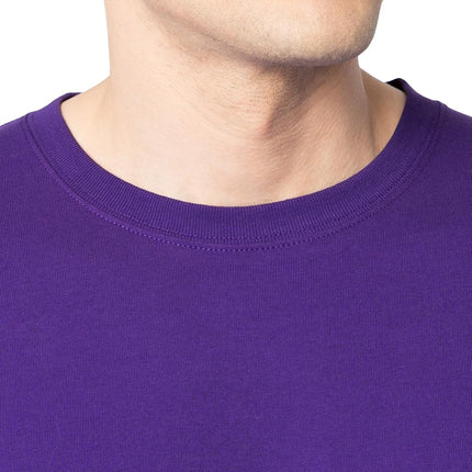 Fruit of the Loom Men's Eversoft Cotton T-Shirts (S-4XL), Crew-2 Pack-Purple, Large
