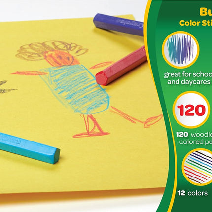 CRAYOLA Lápices de Colores Color Sticks, Paquete para Clase (Paquete de 120)