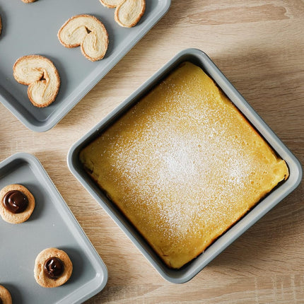 SUR LA TABLE Kitchen Essentials Bake Sale 9 Inch PFA Free Ceramic Nonstick Rectangular Cake Pan - Linen White