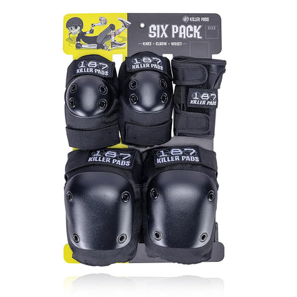 187 Killer Pads Moxi Skate Knee Pads, Elbow Pads, and Wrist Guards, Six Piece Pad Set, Pink, Large/X-Large