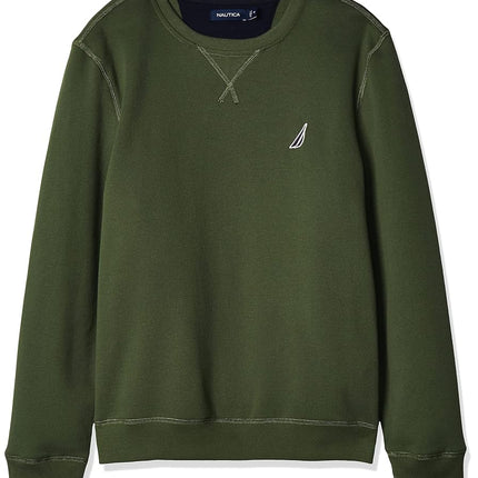 Nautica Men's Basic Crew Neck Fleece Sweatshirt, Pine Forest, XXXL