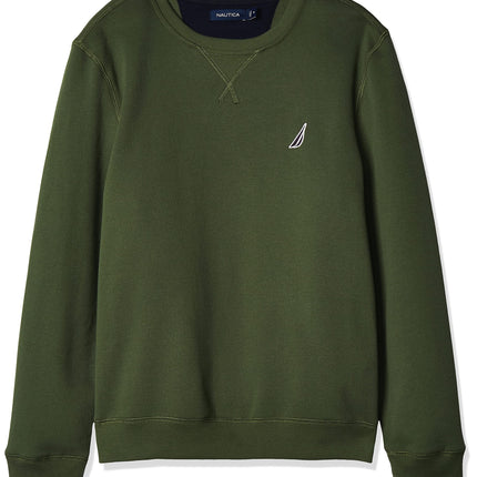 Nautica Men's Basic Crew Neck Fleece Sweatshirt, Pine Forest, XXXL