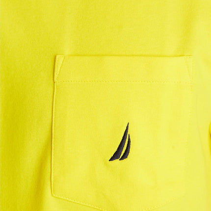 Nautica Men's Solid Crew Neck Short-Sleeve Pocket T-Shirt, Zest, Medium