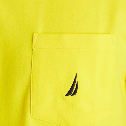 Nautica Men's Solid Crew Neck Short-Sleeve Pocket T-Shirt, Zest, Medium