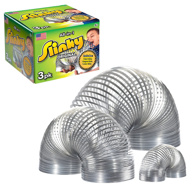 Just Play 03143 Assorted Slinky 3-Pack Original Br