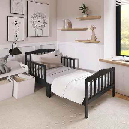 Dream On Me Classic Design Toddler Bed in Black, Greenguard Gold Certified