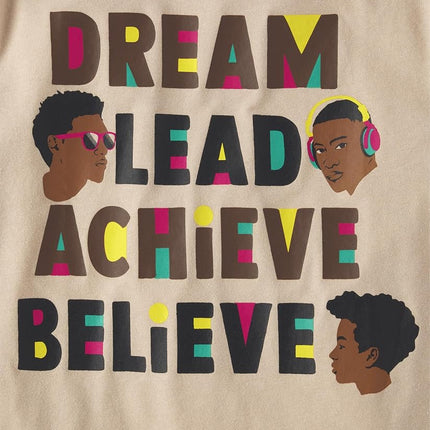 T-shirt à manches courtes et motif "Positive Vibes" pour garçons The Children's Place, "Dream Lead Achieve Believe", XXL