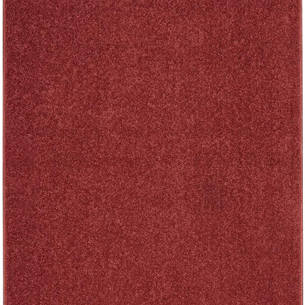 Nourison Essentials Tapis d'intérieur/extérieur rouge brique 0,6 m x 1,2 m, facile d'entretien, sans perte de poils, chambre à coucher, salon, salle à manger, jardin, terrasse, patio (0,6x1,2)