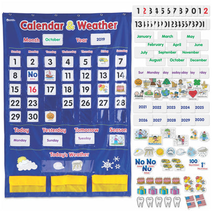 Learning Resources Calendar & Weather Pocket Chart