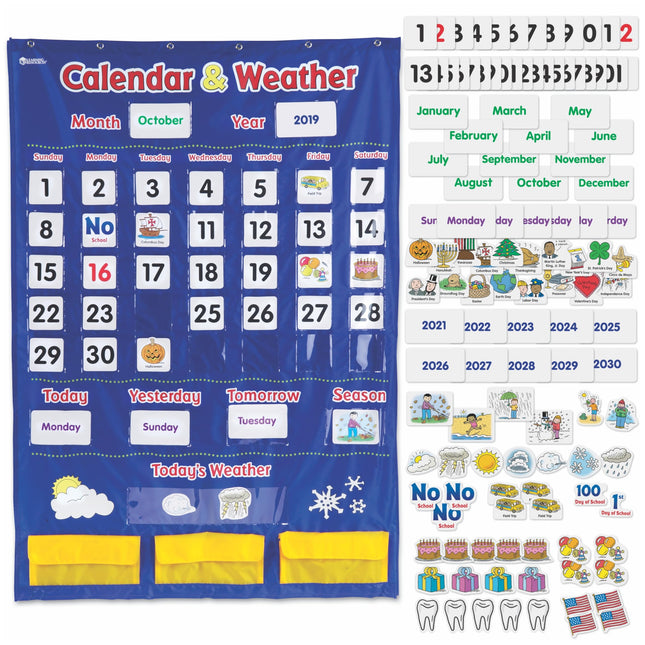 Learning Resources Calendar & Weather Pocket Chart
