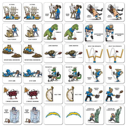 YouTheFan NFL Los Angeles Chargers Licensed Memory Match Game