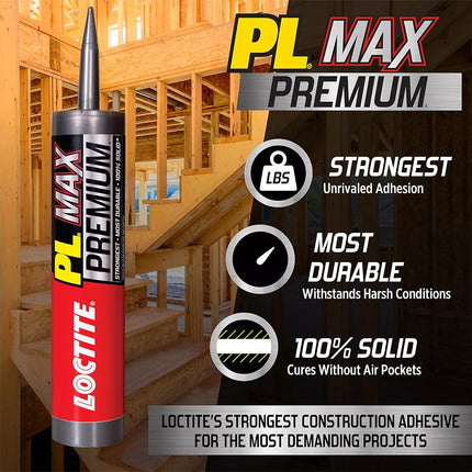 Loctite PL Premium Max Construction Adhesive 9 fl oz, 1 Cartridge