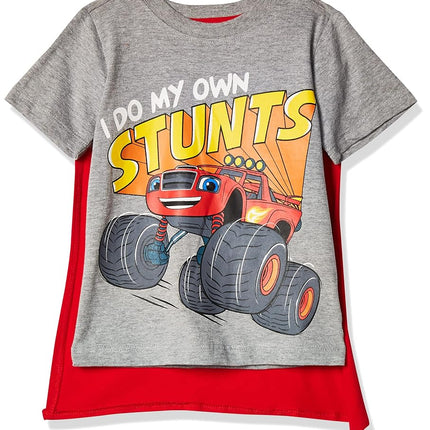 Nickelodeon Toddler Boys' Blaze and The Monster Machines Cape T-Shirt, Heather Grey, 4T