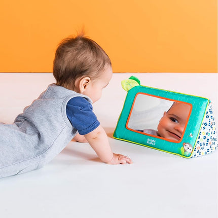Bright Starts Baby Sit and See Safari Floor Mirror, Tummy Time Activity Toy, Ages Newborn +