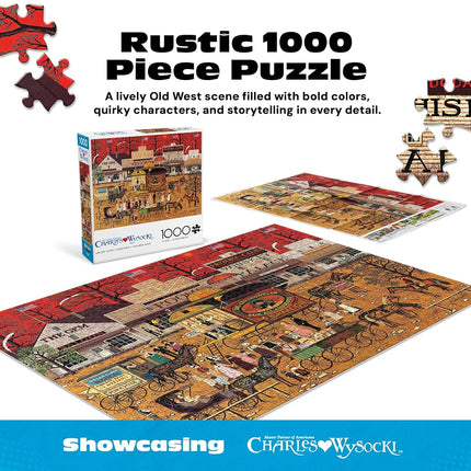 Buffalo Games – Charles Wysocki - Smooth Talker -1000 Piece Jigsaw Puzzle -Colorful Puzzles for Adults – Precision-Cut Pieces, Beautiful Artwork, and Hours of Fun