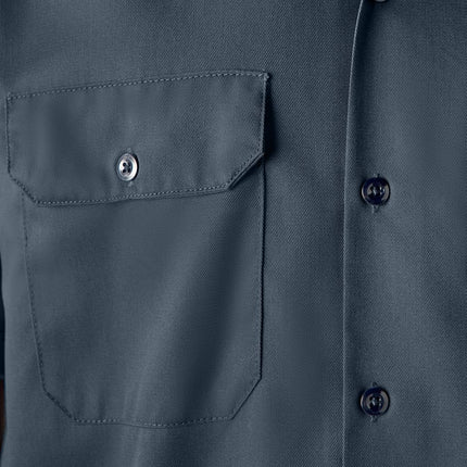Dickies Men's Relaxed Fit Short Sleeve Work Shirt, 3X-Large Tall, Airforce Blue V1