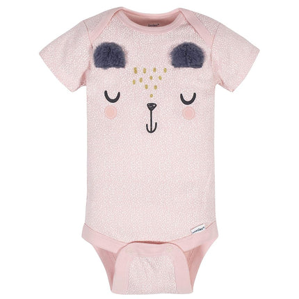 Gerber 8 Pack Baby Girls' Bear Short Sleeve Onesies® Bodysuits