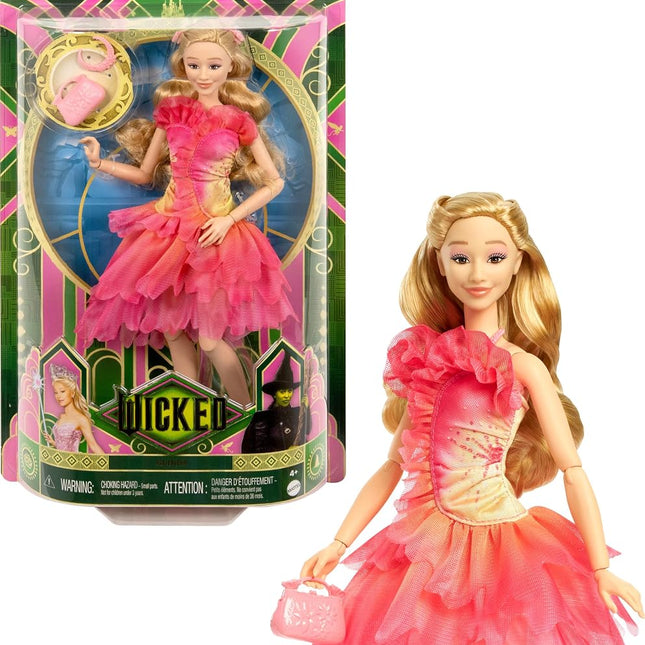 Mattel Universal Wicked Glinda Fashion Doll & Accessories with Blonde Hair, Poseable & Removable Ballroom Look