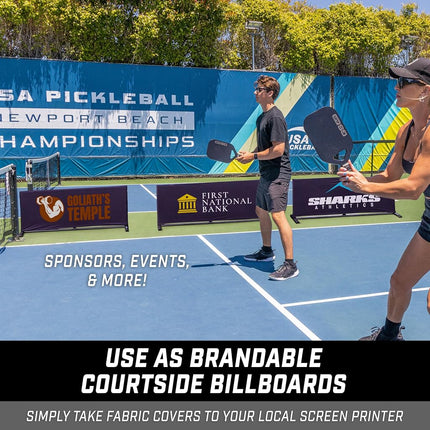 GoSports Pickleball Ball Barrier 3 Pack - Brandable Court Dividers for Pickleball Courts