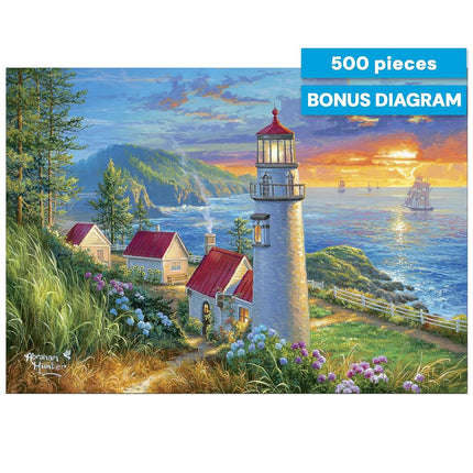 Buffalo Games – 500 Piece Jigsaw Puzzle - Evening Watch - Abraham Hunter - Premium Gold Collection Giftable Puzzle for Adults – Precision-Cut Pieces, Beautiful Artwork