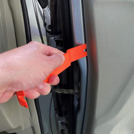Lisle Trim Removal Tool - Ford - Automotive Trim Removal Tools - Hard Plastic, Glass Reinforced Nylon, Neon Orange