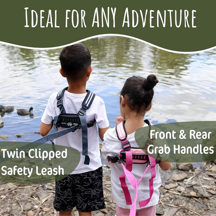 Hobble De Hoo Child Harness, Safety Harness for Kids & Toddlers Aged 2-7 Years, Green Child Harness for Walking & Supporting SEN and Special Needs (Green Harness with Leash)